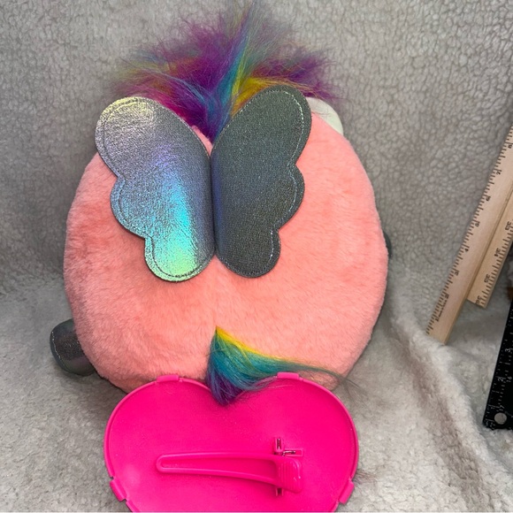 Zuru Rainbocorns big hair surprise 3 plush 13" & 5" Toucan Unicorn sequin heart - Picture 5 of 15